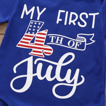 Summer US Independence Day Hot 2 sets of European and American Newborn Shorts + Short Sleeve Harbor Set