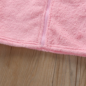 [Knitting] Childrens Wear Mao Mail Sleeveless Hood Vest Jacket Baby Child Pink Baiyan Veader