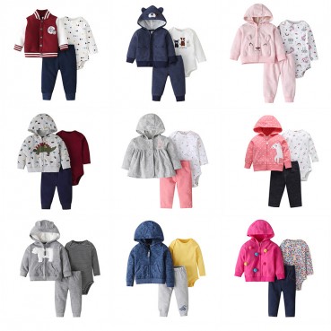 Europe and the United States spring and autumn baby suit men and women baby long sleeve hooded sweater ha clothing