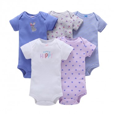 Baby bag fart, five-piece short sleeve, Foshan childrens wear new summer triangle hanie baby romper