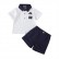 New European and American fashion boysmen clothing kits children polo shirt short pants two-piece simple summer