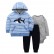 Baby young childrens casual suit hooded sweater Harie trousers three-piece spring autumn cartoon fashion baby out