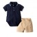 Explosive summer boys polo shirt short sleeve set childrens clothing lapel shorts