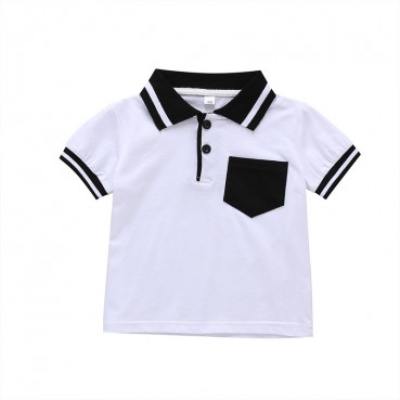 [Woven] Simple new product summer Europe and the United States and children childrens clothing cotton solid color