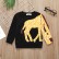 INS childrens round leader sleeves spring and autumn bottoming shirt boys cute giraffe shirt T-shirt hot sale