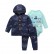 Manufacturers wholesale autumn casual baby childrens childrens suit gray long sleeve hooded jacket trousers haras 3