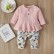 [Knitting] new baby baby coat print fashion fake two-piece baby autumn long sleeve climb hot sale