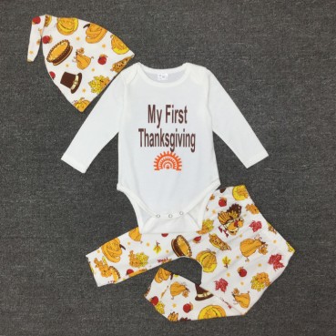 INS autumn and winter explosion childrens clothing 0-3 years old baby 哈衣 baby package three-piece hot batch