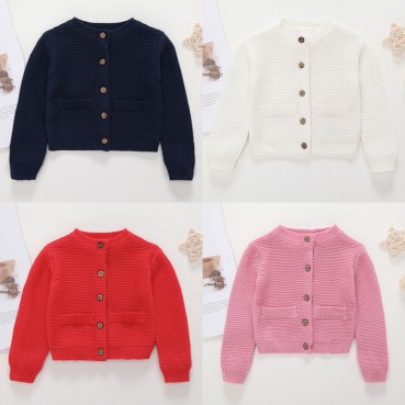 Childrens clothing INS Spring and Autumn Baby Knit Top Cardigan Wild Girl Baby Jacket Girl