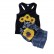 Tong suit INS childrens clothing childrens sleeveless sunflower vest + denim short pants boy suit