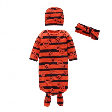 Halloween autumn new infant long sleeve, sleeping bag clothes, clothes, baby, baby, kick, sleeping bag, three-piece