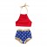 Girls Fashion Summer Swimsuit Set Childrens Small Stars Beauty Swimming Costume Two-piece