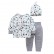 INS new set infant full print arrow three-piece long-sleeved T-shirt trousers hat