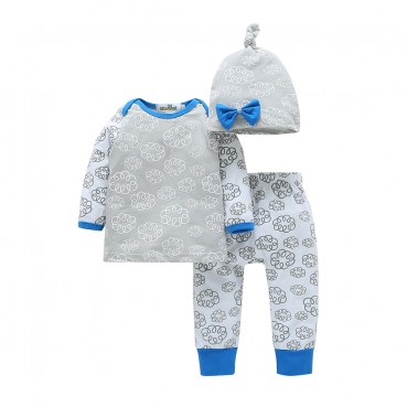 INS autumn new child suit male baby spring and autumn infant long sleeve three-piece set