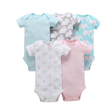 Baby bag fart, five-piece short sleeve, Foshan childrens wear new summer triangle hanie baby romper