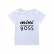 New children boss letters summer short-sleeved T-shirt male circular tarth