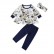 [Knitting] spot baby print set long-sleeved leaves, leaf clothes trousers children 3 sets of wholesale hot sale