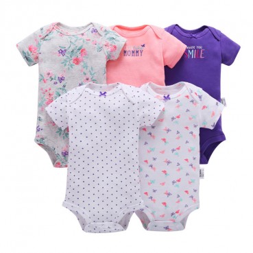 Baby bag fart, five-piece short sleeve, Foshan childrens wear new summer triangle hanie baby romper