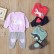 [Knitting] baby young children cute cartoon round collar sweater two-piece men and women baby sweatshirt suit