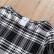 Girl black and white plaid dress spring autumn long sleeve little girl fashion casual skirt