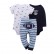 New infant mens baby cotton coat + trousers three sets of sets