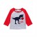 Factory direct boys and girls spring and autumn long sleeve dinosaur parent-child clothing out childrens family