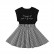 [Woven] new summer casual childrens childrens clothing fashion letter striped sleeveless dress children skirt