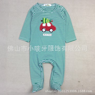 INS hot sale explosive boys and girls cute Santa model long-sleeved striped hanie