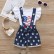 [Woven] Summer European and American childrens girls set cartoon tide back pants two-piece trousers set childrens