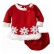 INS baby red girl New Year Christmas Snowman Long Sleeve + Small Panties Set 2