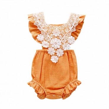 New spot summer baby young children European and American womens lunar sleeveless romper