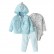 Manufacturers wholesale autumn casual baby childrens childrens suit gray long sleeve hooded jacket trousers haras 3