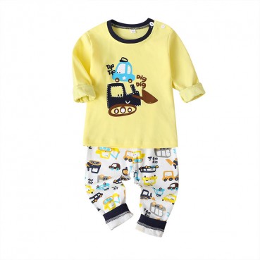 [Knit] childrens set cotton boys home service spring and autumn long sleeve cartoon cute autumn clothes