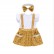 Summer baby childrens European and American girls clothing set flower cotton load leaf sleeve straps childrens skirt