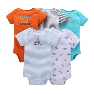 Baby bag fart, five-piece short sleeve, Foshan childrens wear new summer triangle hanie baby romper