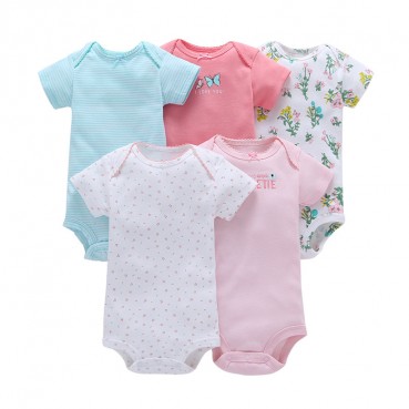 Baby bag fart, five-piece short sleeve, Foshan childrens wear new summer triangle hanie baby romper