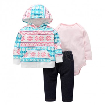 Baby young childrens casual suit hooded sweater Harie trousers three-piece spring autumn cartoon fashion baby out