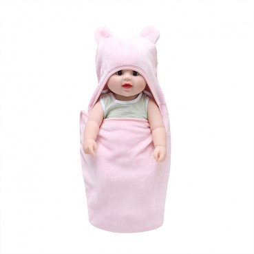 Baby blanket flannel solid color personality cute baby 襁褓 soft and comfortable newborn hug was customized