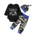 [Knit] spot baby clothing set letter fashion lunar clothing camouflage trousers newborn 3 sets hot sale