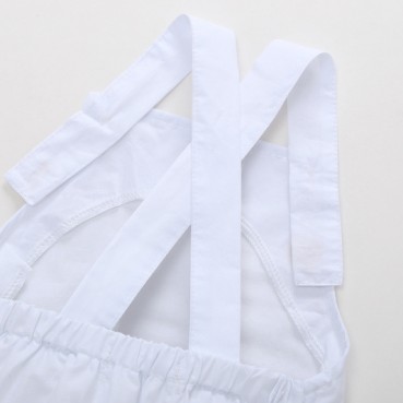 Summer new female child INS hot batch female treasure white vest hanging belt ha clothing romper