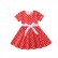 [Woven] spot summer Europe and the United States and the United States childrens clothing bow dot short-sleeved dress