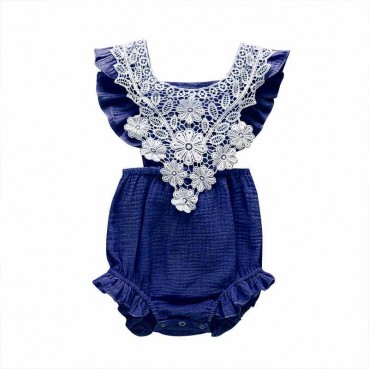 New spot summer baby young children European and American womens lunar sleeveless romper