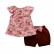 Childrens clothing summer new set girl childrens sleeveless floral shirt shorts 2