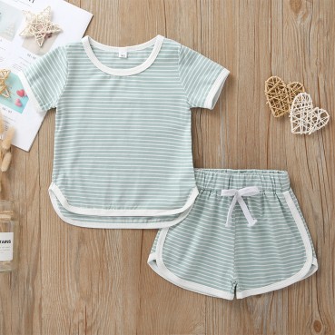 Spot summer, Europe and the United States, children, childrens suit, striped cotton shorts, childrens clothing