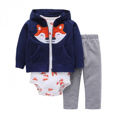 Infant cotton clothing newborn imitation lamb hooded coat haha ​​clothing suit