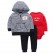 Baby young childrens casual suit hooded sweater Harie trousers three-piece spring autumn cartoon fashion baby out