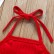 Spot summer baby young child girls watermelon red bowl slings swimsuit three-piece set