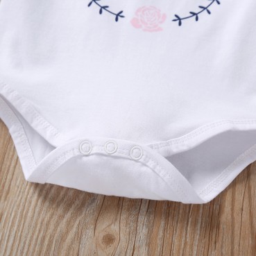 New summer baby young children Europe and the United States lamino cotton print shorts short-sleeved three-piece