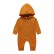 [Knitting] long-sleeved hooded coated clothes baby single row buckle solid color simple fashion long rid of clothing