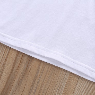 [Woven] Simple new product summer Europe and the United States and children childrens clothing cotton solid color